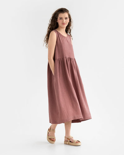 Magic Linen | Tejada Dress - Plum