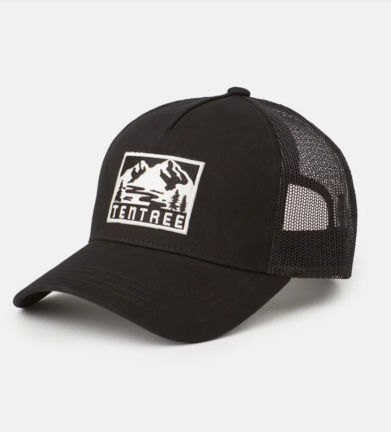 TenTree Men’s Adventure Patch Altitude Hat | Meteorite Black/Cloud White