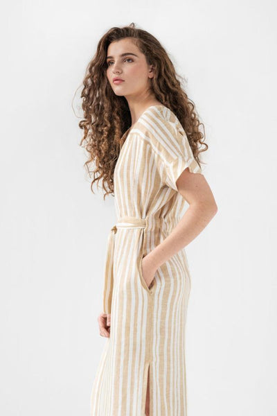 Magic Linen | Ribe Dress - Ribe Striped