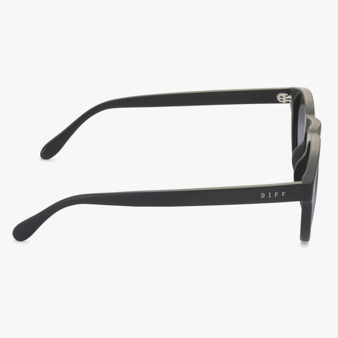 DIFF Cody Matte Black + Blue Gradient Flash Lens Sunglasses