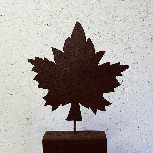 Hand-cut Jagged Maple on Stand
